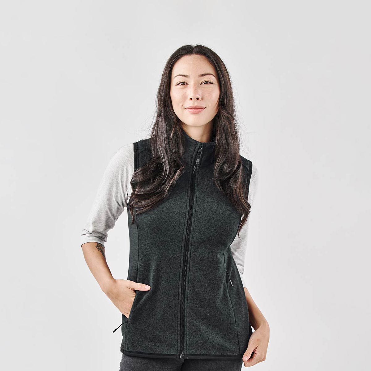 CRONOS WOMEN STAND VEST 【BLACK】 CRONOS Women's Stand Down Vest