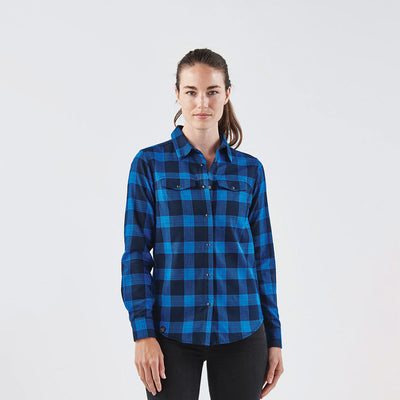 Royal blue plaid sales shirt