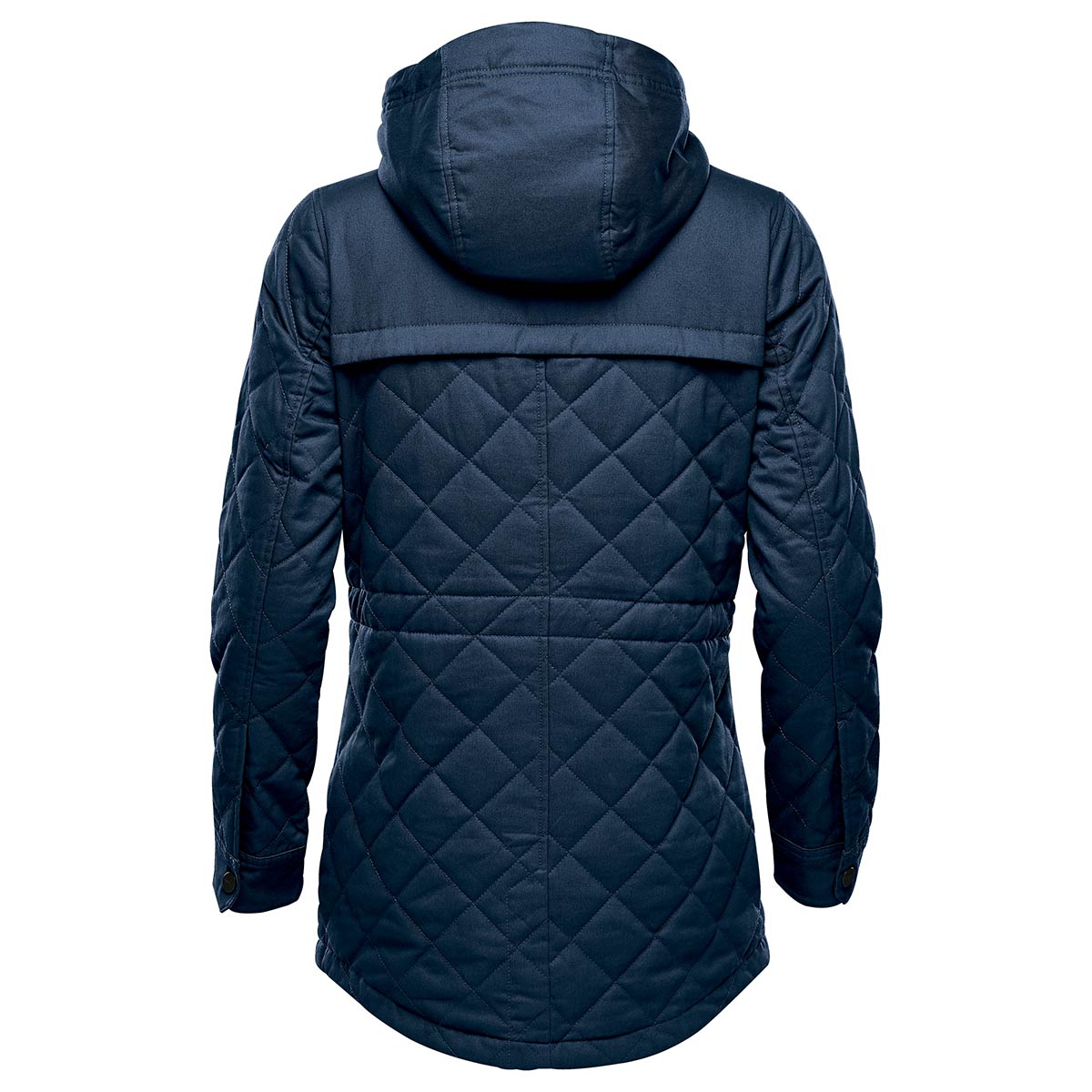 Womens quilted jacket with belt sale