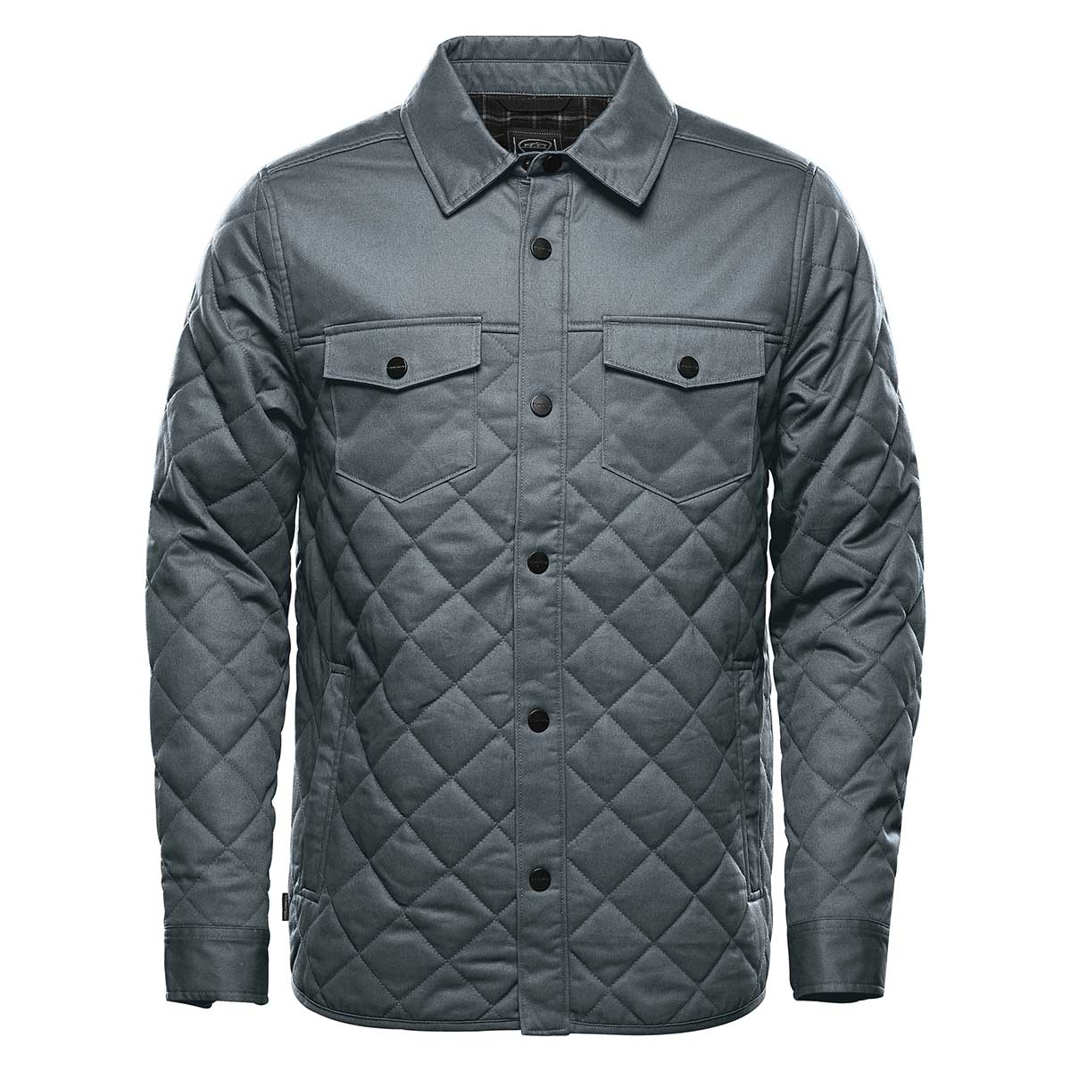 QUILTED JACKET WITH POCKETS - Grey